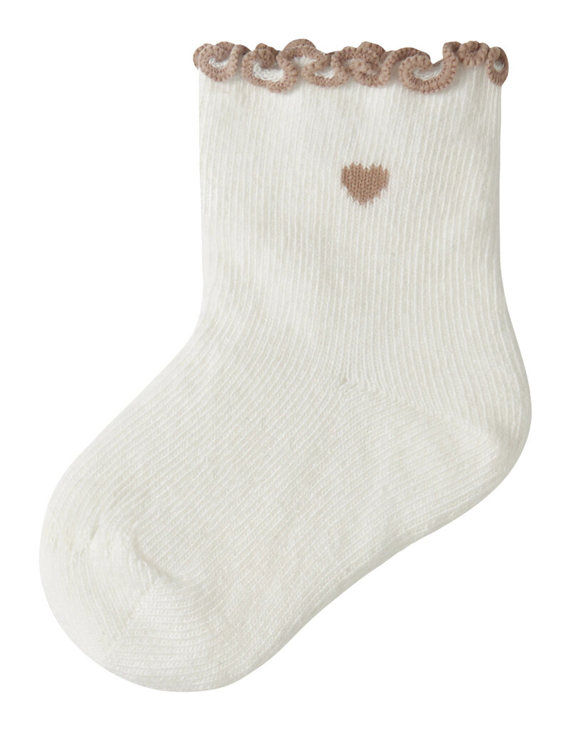 Lil' Atelier Ducia Socks baby Coconut Milk Oxford Tan