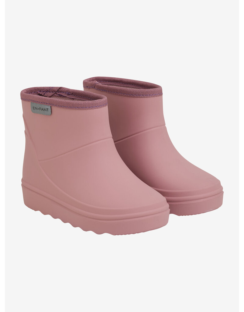 En Fant Rain Boots Short Solid Old Rose