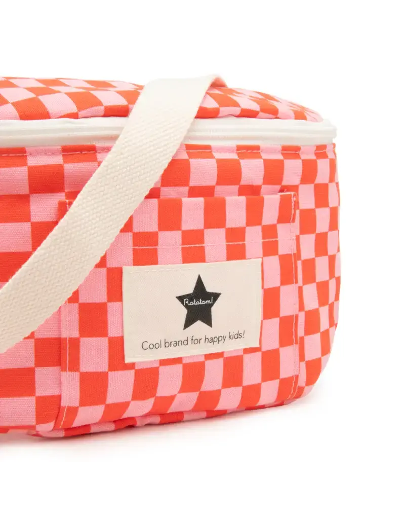 Ratatam Fanny Bag checked Pink & Red