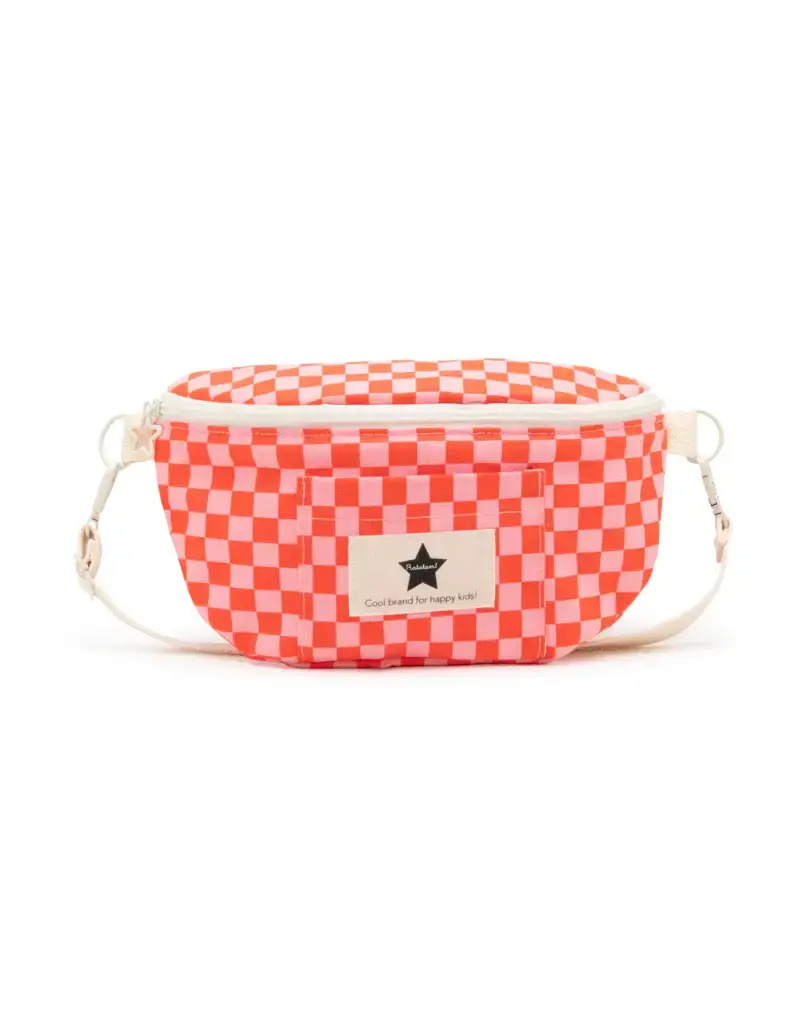 Ratatam Fanny Bag checked Pink & Red