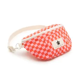 Ratatam Fanny Bag checked Pink & Red