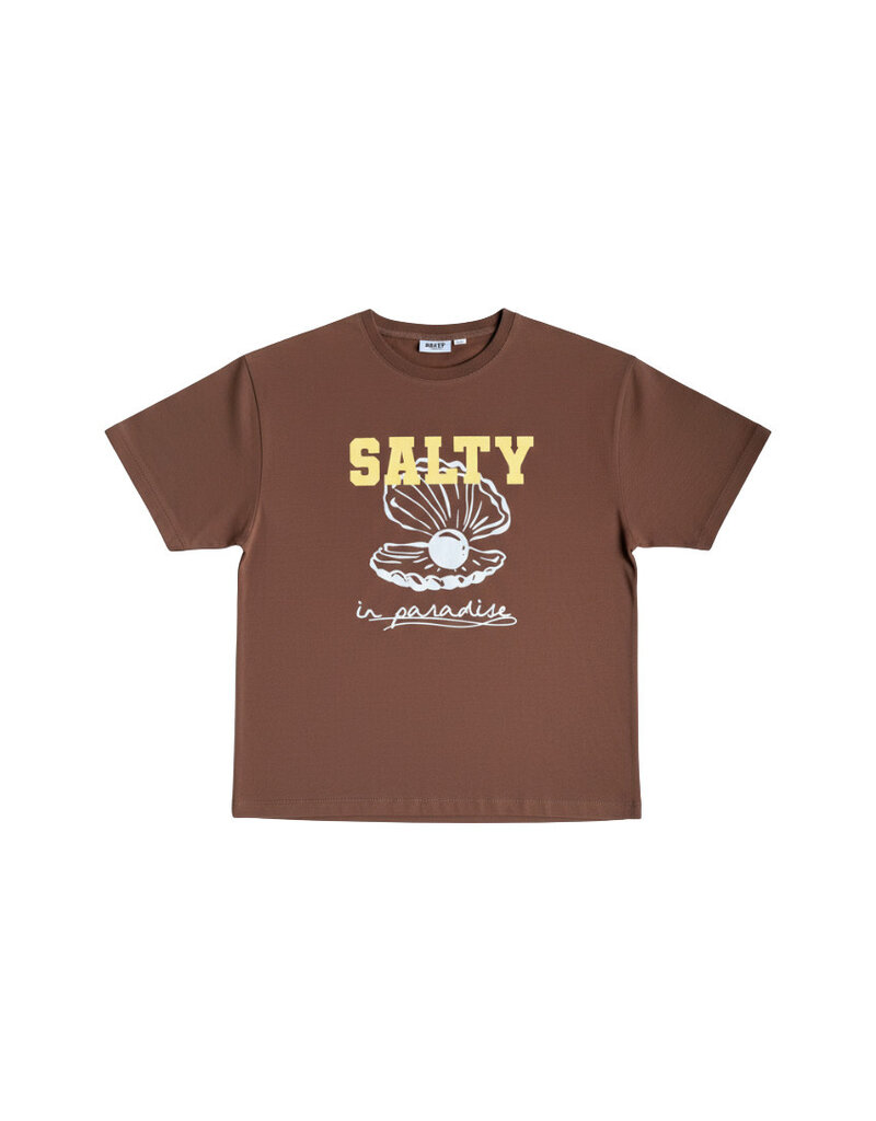 Salty Stitch Salty Pearl Tee Brown