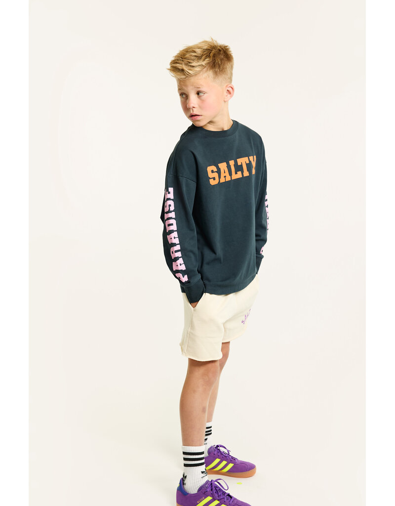 Salty Stitch Salty Paradise skater tee - Dark grey