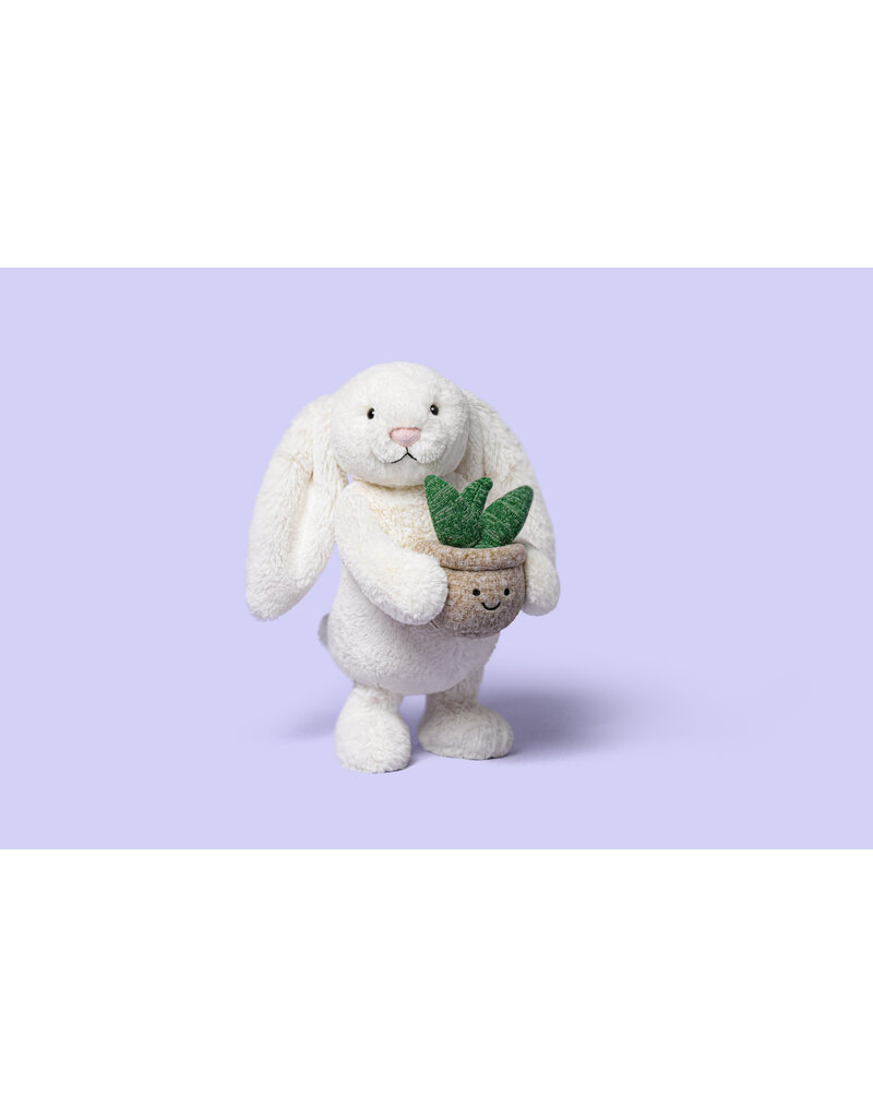 Jellycat Cream Bunny with Plant