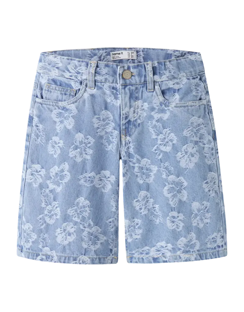 name it Rose  Jacq Long Shorts Light Denim Blue