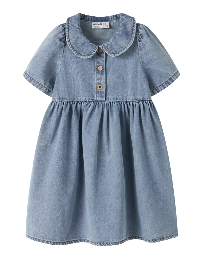 name it Poppy Denim Dress Medium Blue