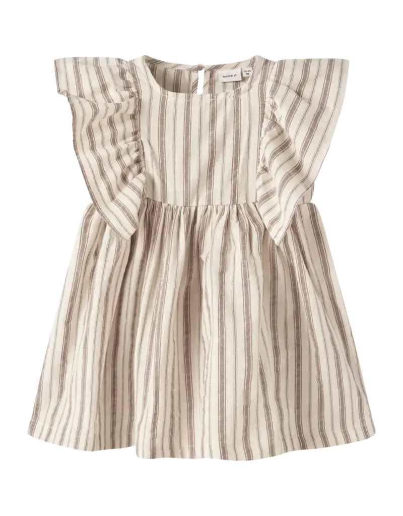 name it Himali Dress Almond Milk Brown Lentil