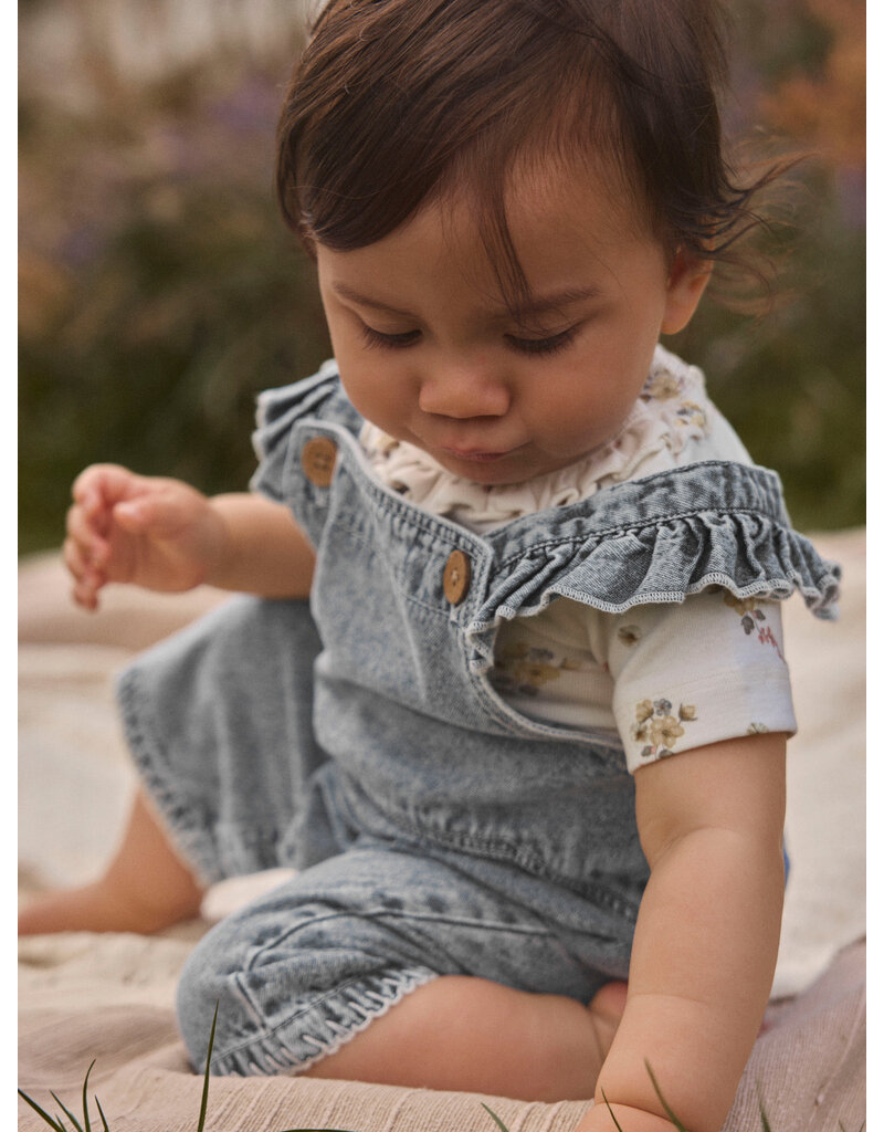 Lil' Atelier Funda Loose Denim Shortall Medium Blue Denim