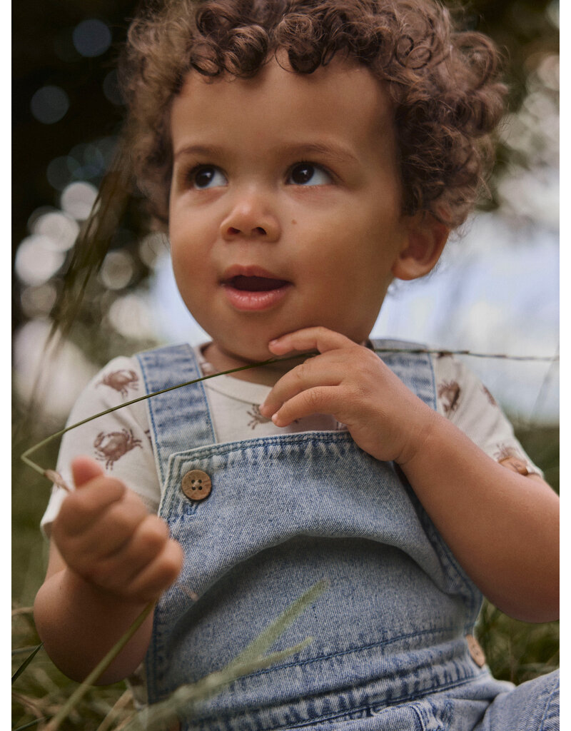 Lil' Atelier Funda Loose Shortall Medium Blue Denim
