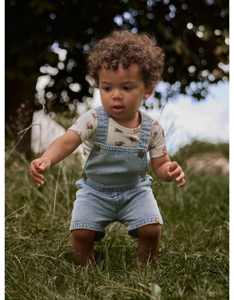 Lil' Atelier Funda Loose Shortall Medium Blue Denim