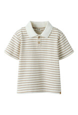 Lil' Atelier Haldur Loose Polo Coconut Milk Coca Mocha
