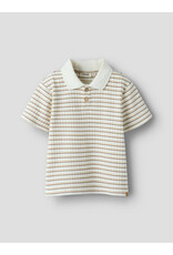 Lil' Atelier Haldur Loose Polo Coconut Milk Coca Mocha