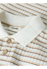 Lil' Atelier Haldur Loose Polo Coconut Milk Coca Mocha