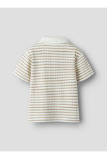 Lil' Atelier Haldur Loose Polo Coconut Milk Coca Mocha