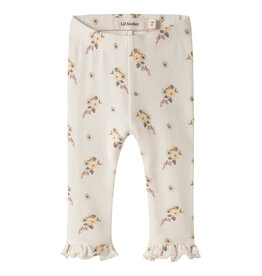 Lil' Atelier Gayo Ska Slim Leggings Coconut Milk Flower