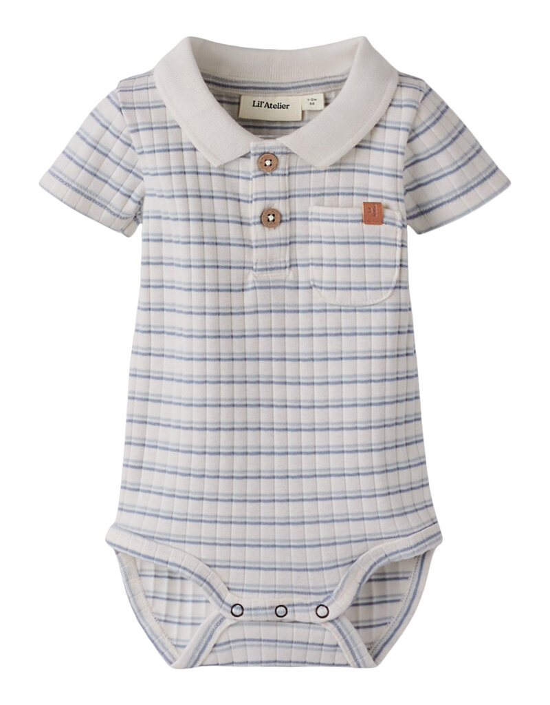 Lil' Atelier Haldur Slim Body Coconut Milk Dusty Blue