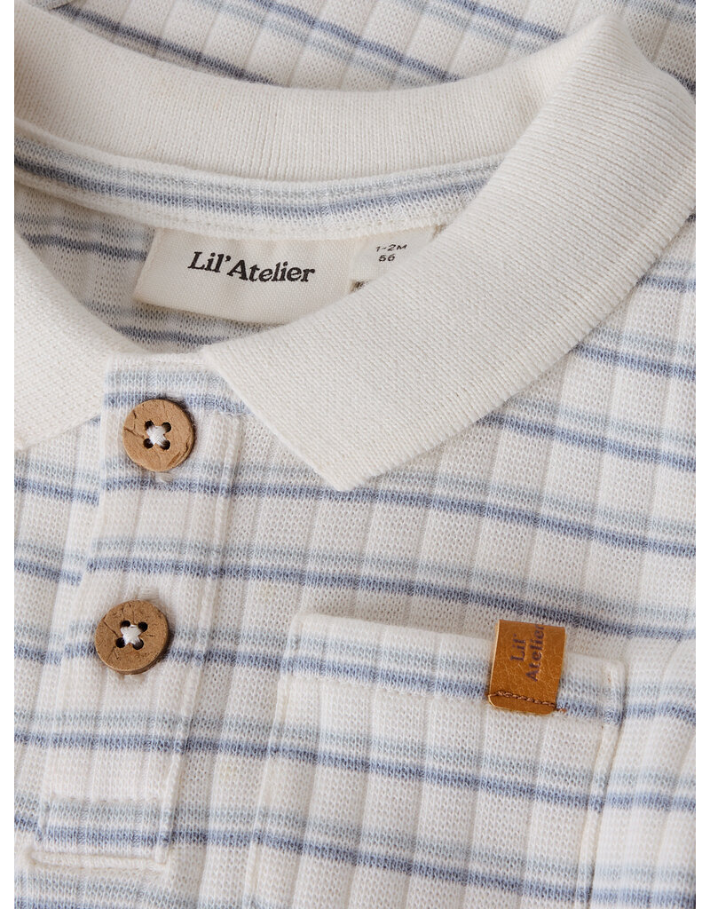 Lil' Atelier Haldur Slim Body Coconut Milk Dusty Blue