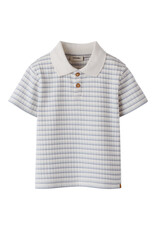 Lil' Atelier haldur Loose Polo Kids Coconut Milk Dusty blue