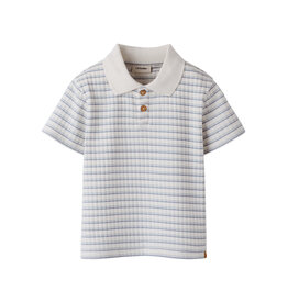 Lil' Atelier haldur Loose Polo Kids Coconut Milk Dusty blue