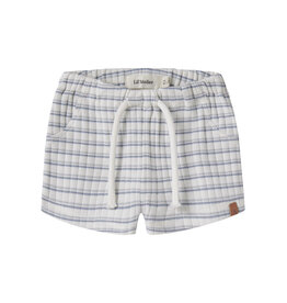Lil' Atelier Haldur Loose Shorts Coconut Milk Dusty Blue
