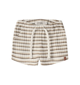 Lil' Atelier Haldur Loose Shorts Coconut Milk Coco Mocha