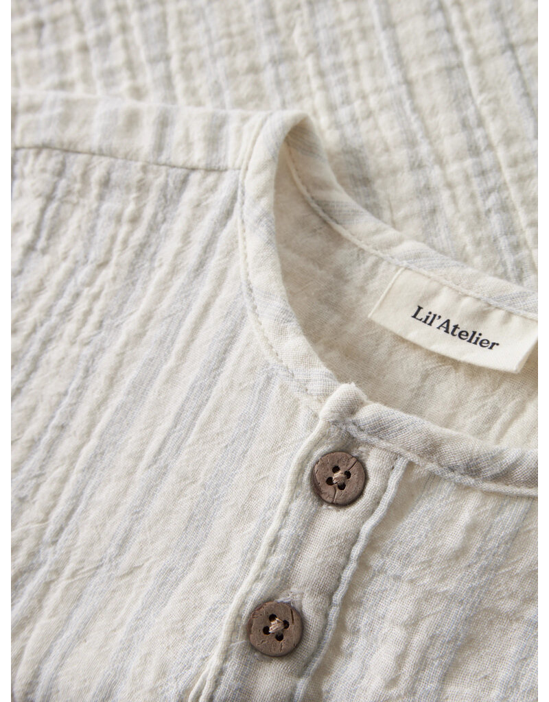 Lil' Atelier Hagi Loose Shirt Coconut Milk Dusty Blue