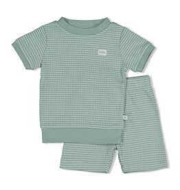 Feetje Shortama Wafel Zeegroen