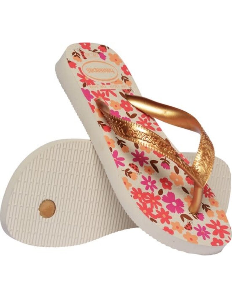 Havaianas Kids Flores Beige Golden