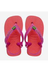 Havaianas Baby Brasil Logo Coral Pink