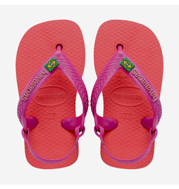 Havaianas Baby Brasil Logo Coral Pink