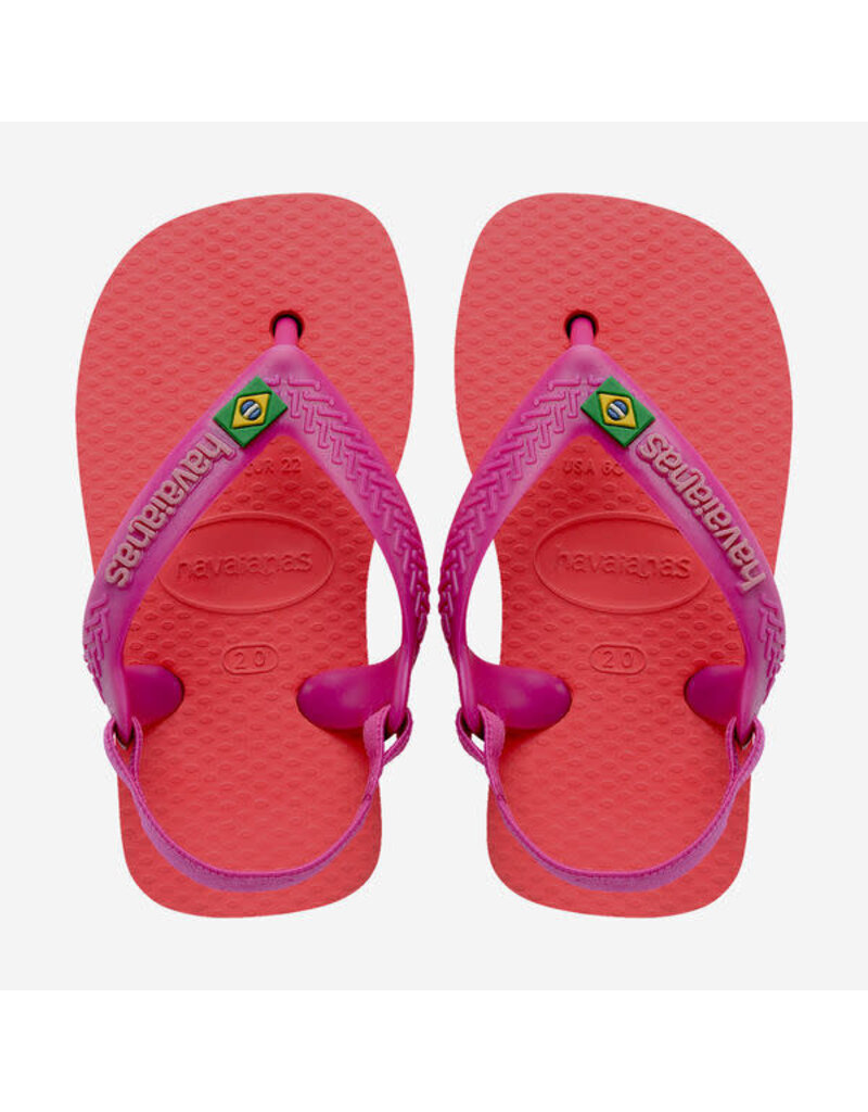Havaianas Baby Brasil Logo Coral Pink