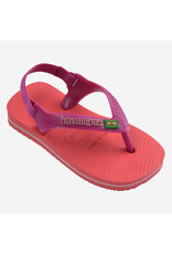 Havaianas Baby Brasil Logo Coral Pink