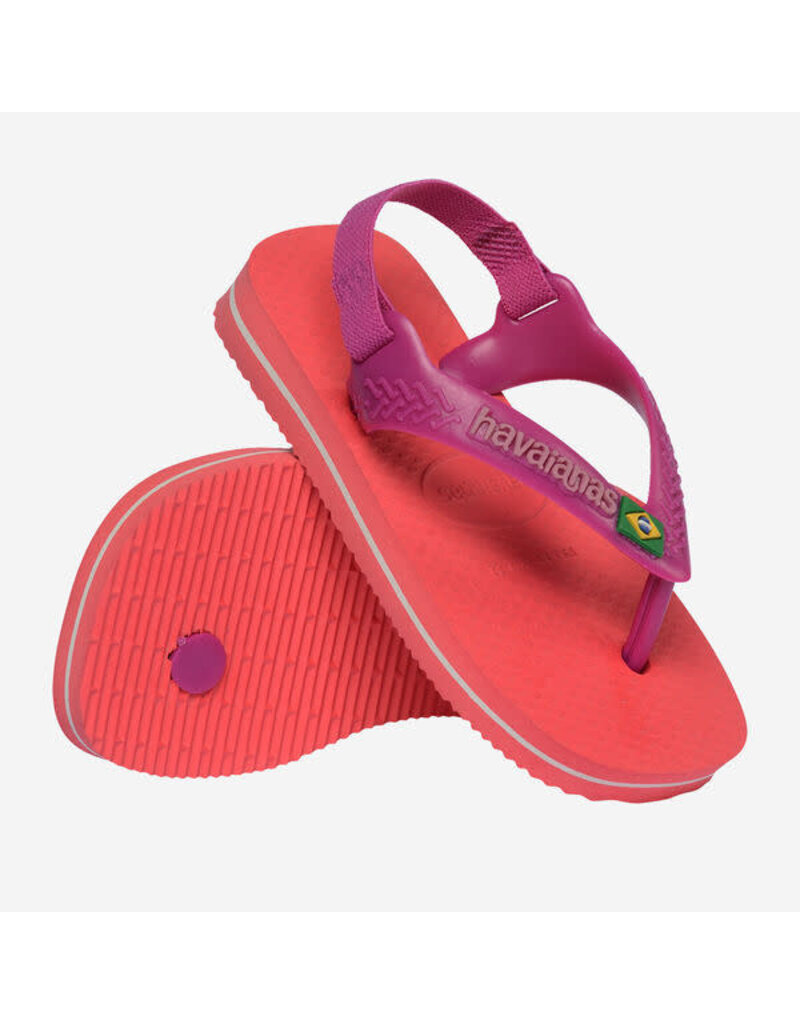 Havaianas Baby Brasil Logo Coral Pink