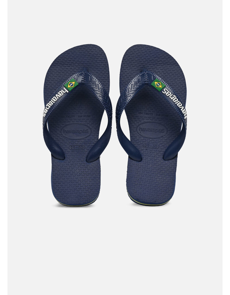 Havaianas Brasil Logo Navy Blue