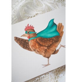 Getekenddoorzusje Dubbele Kaart Super Kip