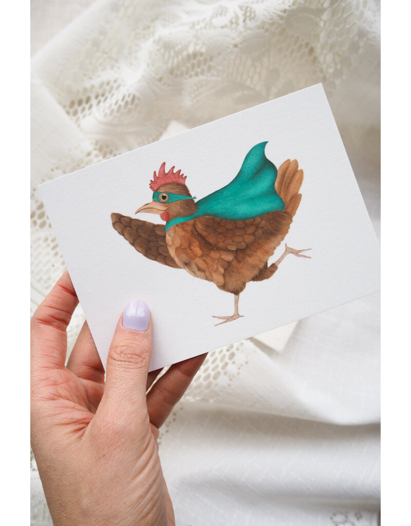 Getekenddoorzusje Dubbele Kaart Super Kip