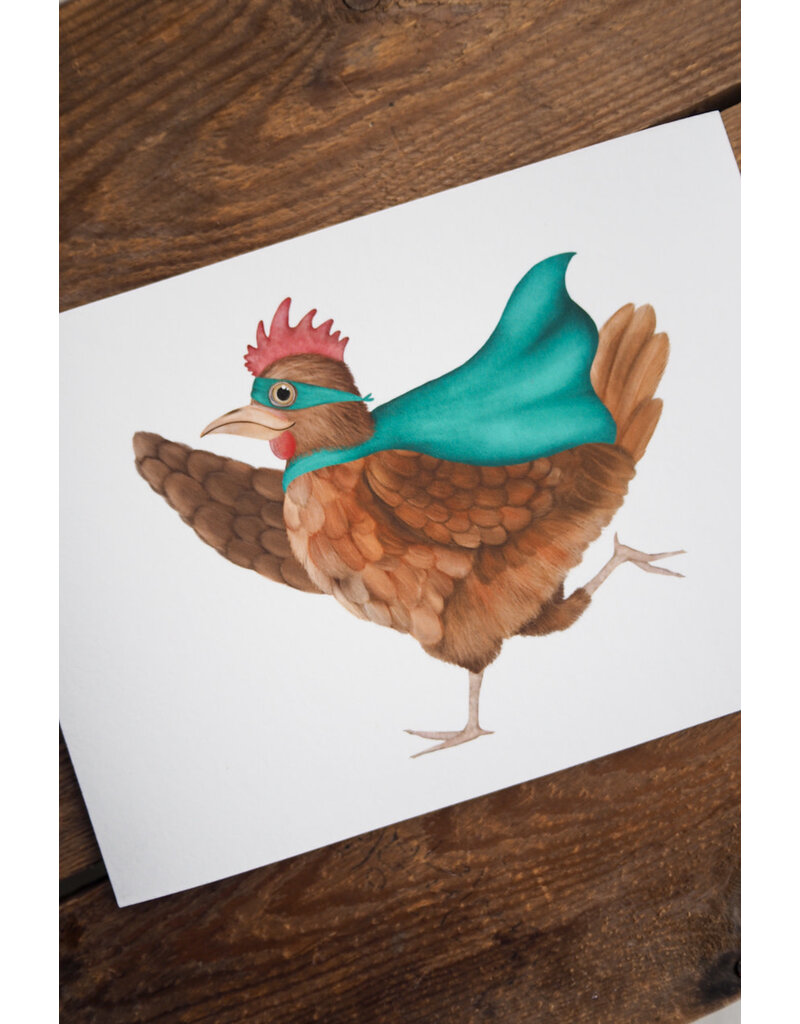 Getekenddoorzusje Dubbele Kaart Super Kip