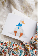 Getekenddoorzusje Dubbele Kaart Kleine Gans Blauw