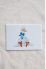 Getekenddoorzusje Dubbele Kaart Kleine Gans Blauw