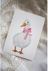 Getekenddoorzusje Dubbele Kaart Kleine Gans Roze