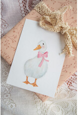 Getekenddoorzusje Dubbele Kaart Kleine Gans Roze