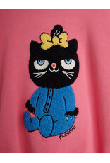 Mini Rodini Cat chenille sweatshirt Pink