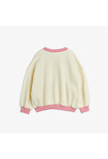 Mini Rodini Table tennis sp striped rib sweatshirt White