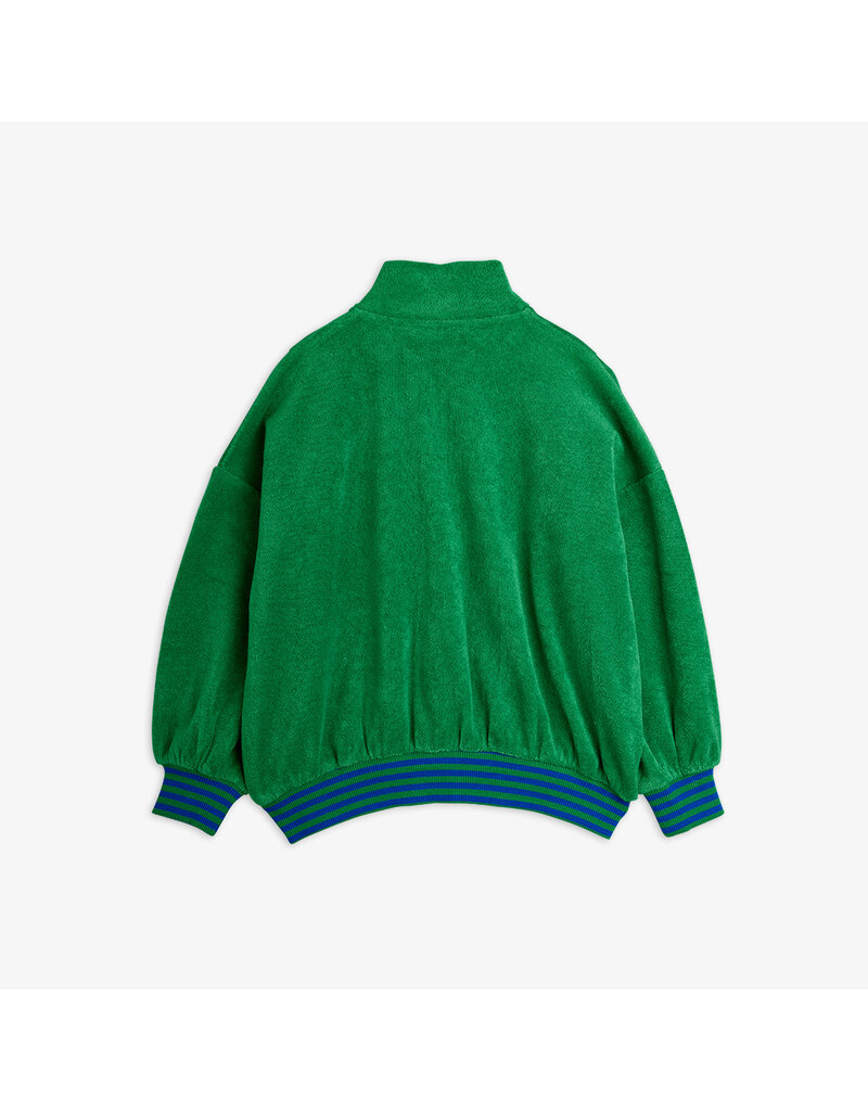 Mini Rodini Table tennis patch terry cardigan Green