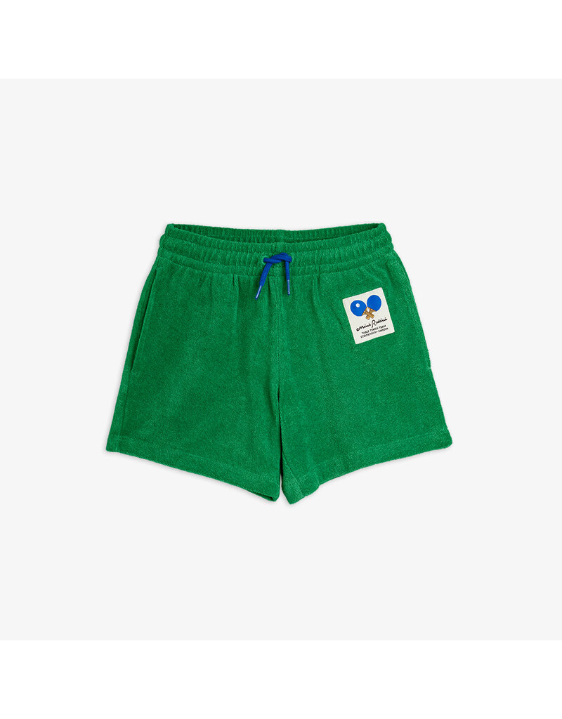 Mini Rodini Table tennis patch terry shorts Green