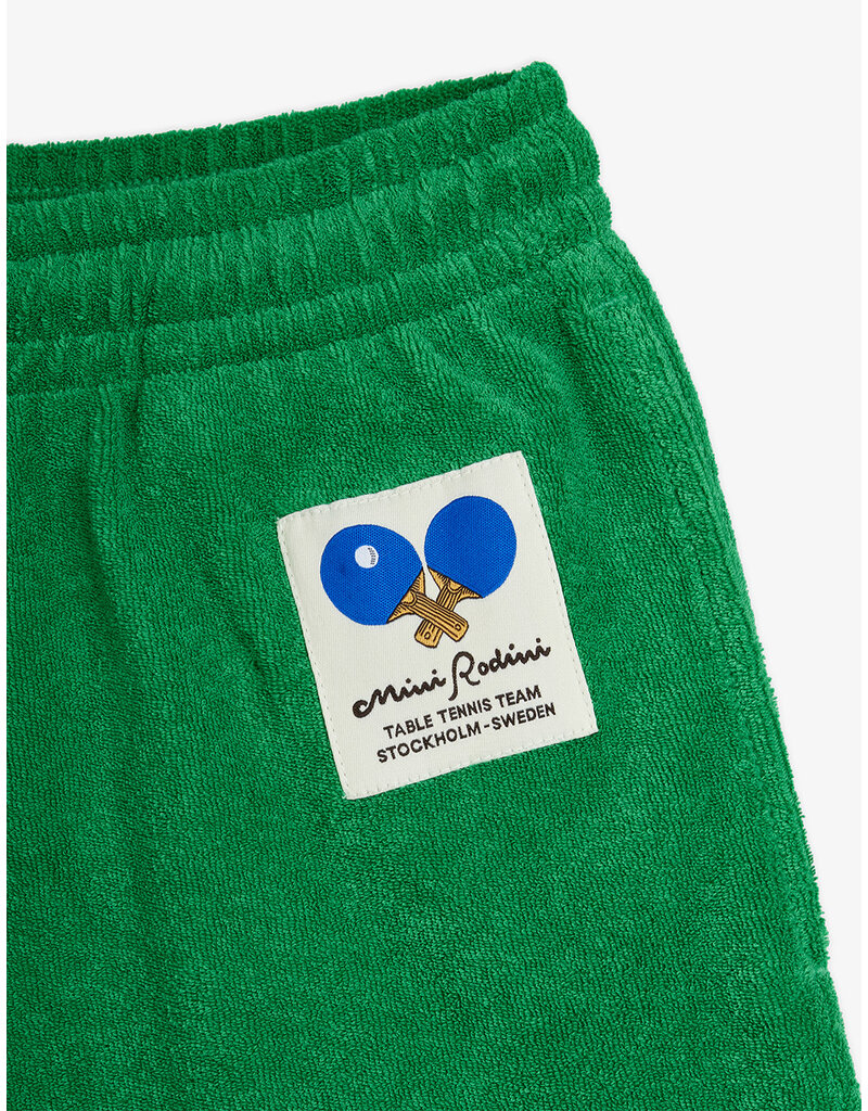 Mini Rodini Table tennis patch terry shorts Green