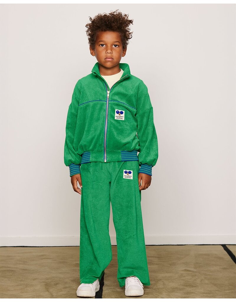 Mini Rodini Table tennis patch terry cardigan Green
