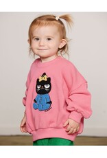 Mini Rodini Cat chenille sweatshirt Pink