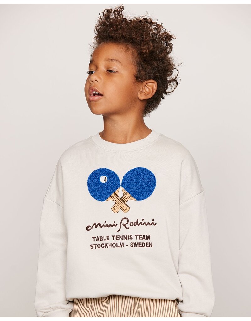 Mini Rodini Table tennis chenille sweatshirt Grey