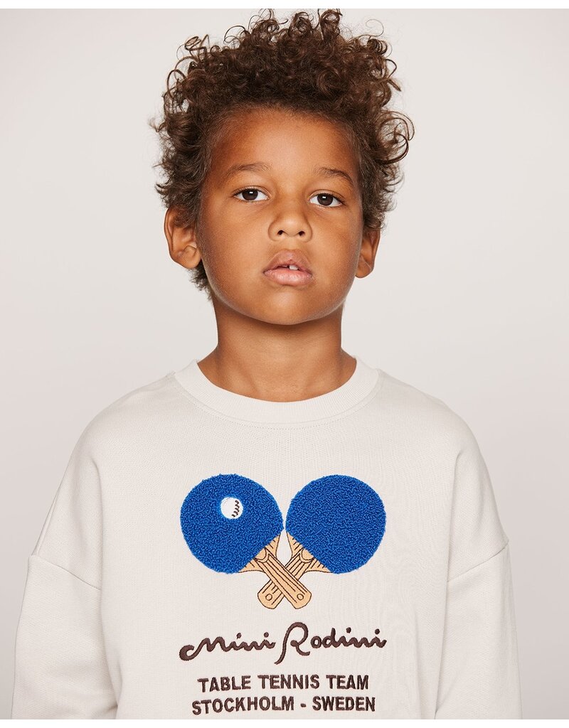 Mini Rodini Table tennis chenille sweatshirt Grey